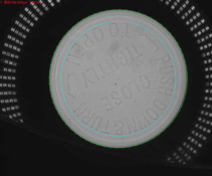 瓶蓋表面外觀尺寸及瑕疵缺陷視覺檢測(cè)系統(tǒng)插圖5 瓶蓋表面外觀尺寸及瑕疵缺陷視覺檢測(cè)系統(tǒng)-機(jī)器視覺_視覺檢測(cè)設(shè)備_3D視覺_缺陷檢測(cè)