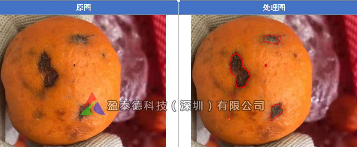 水果自動(dòng)篩選機(jī)(水果不良品機(jī)器視覺檢測方案)插圖5 水果自動(dòng)篩選機(jī)(水果不良品機(jī)器視覺檢測方案)-機(jī)器視覺_視覺檢測設(shè)備_3D視覺_缺陷檢測