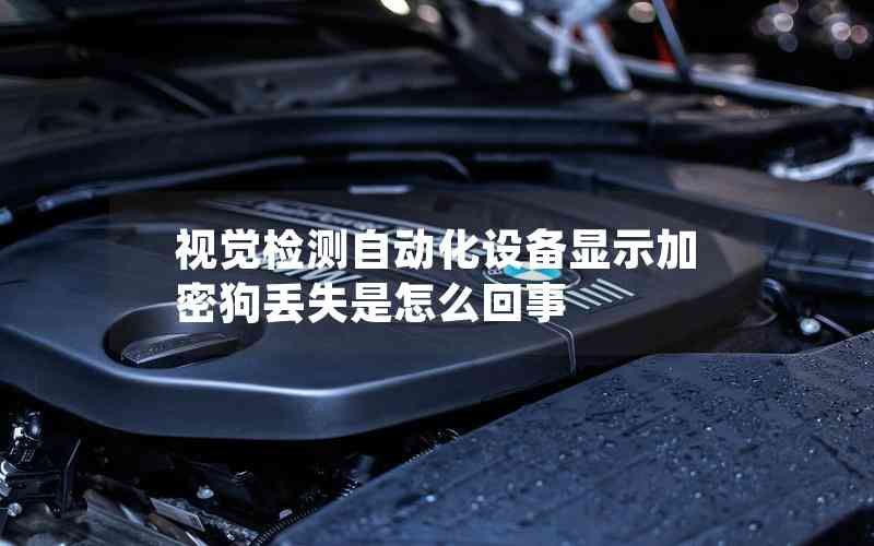 視覺(jué)檢測(cè)自動(dòng)化設(shè)備顯示加密狗丟失是怎么回事 視覺(jué)檢測(cè)自動(dòng)化設(shè)備顯示加密狗丟失是怎么回事