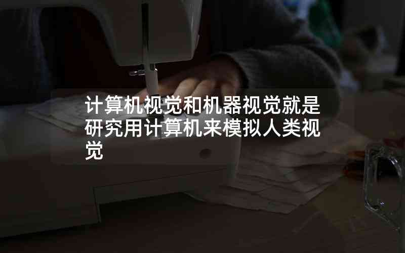 計算機視覺和機器視覺就是研究用計算機來模擬人類視覺 計算機視覺和機器視覺就是研究用計算機來模擬人類視覺